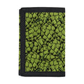 Green Hop Cone Pattern Print Trifold Wallet