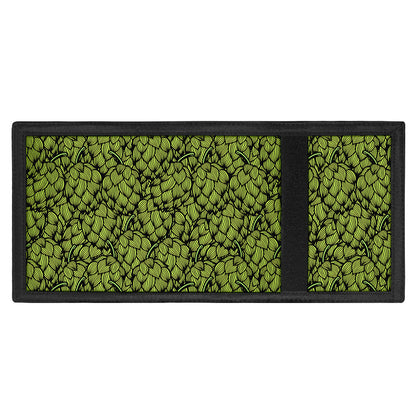 Green Hop Cone Pattern Print Trifold Wallet
