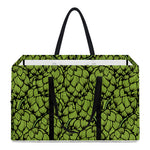 Green Hop Cone Pattern Print Utility Tote Bag