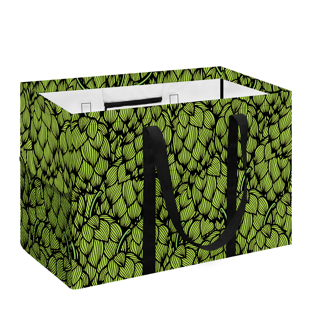 Green Hop Cone Pattern Print Utility Tote Bag