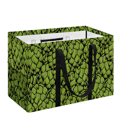 Green Hop Cone Pattern Print Utility Tote Bag