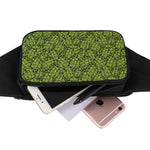 Green Hop Cone Pattern Print Waist Bag