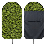 Green Hop Cone Pattern Print Waterproof Car Seat Cover