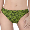 Green Hop Cone Pattern Print Women's Thong