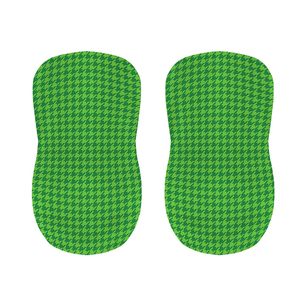 Green Houndstooth Pattern Print Bar Stool Covers