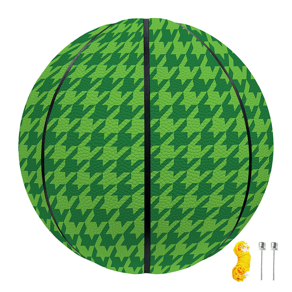 Green Houndstooth Pattern Print Basketball