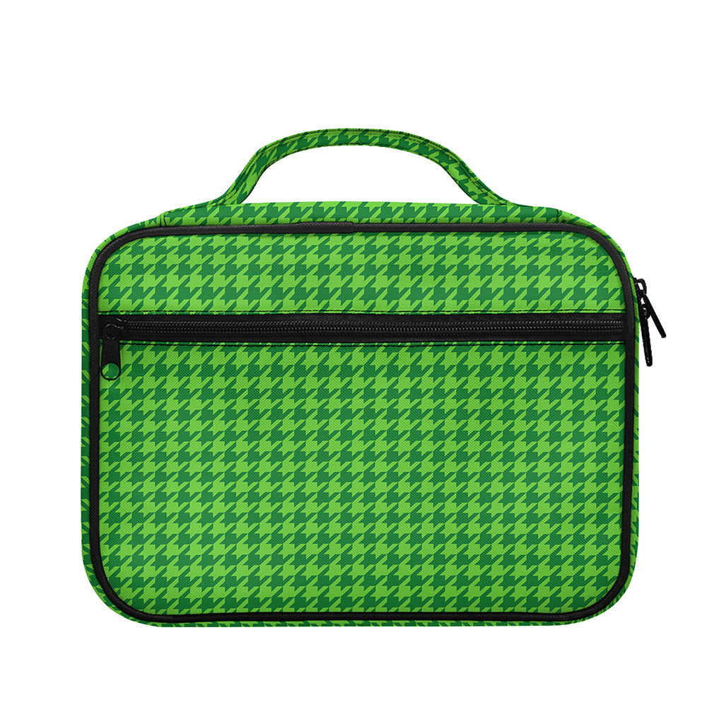 Green Houndstooth Pattern Print Briefcase Bible Bag