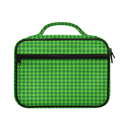 Green Houndstooth Pattern Print Briefcase Bible Bag