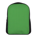 Green Houndstooth Pattern Print Casual Backpack