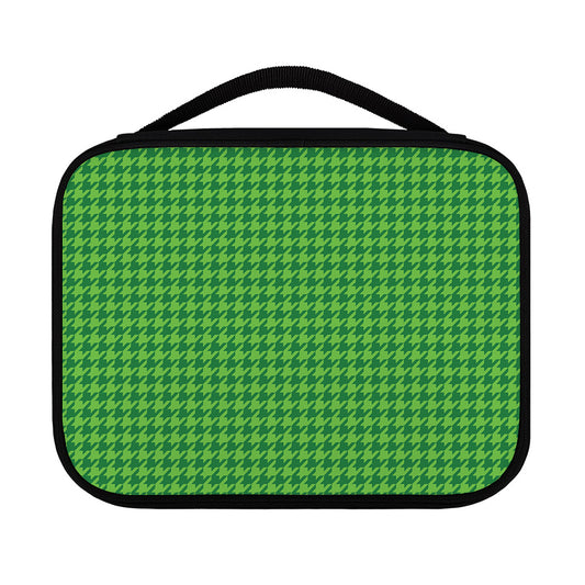Green Houndstooth Pattern Print Classic Bible Case