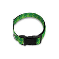 Green Houndstooth Pattern Print Dog Collar