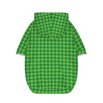 Green Houndstooth Pattern Print Dog Zip Up Hoodie