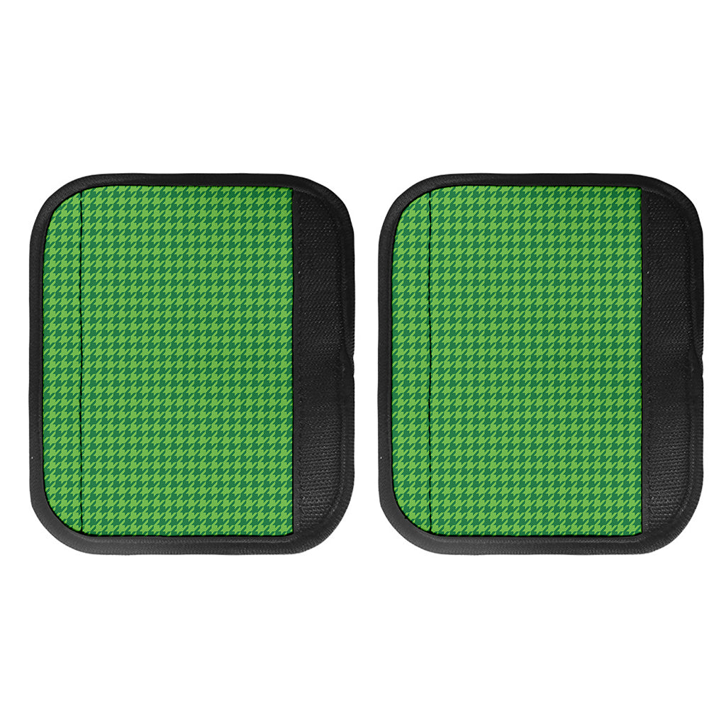 Green Houndstooth Pattern Print Handle Covers