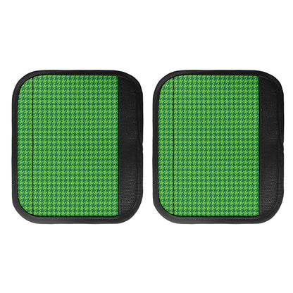 Green Houndstooth Pattern Print Handle Covers