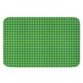 Green Houndstooth Pattern Print Indoor Door Mat