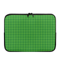 Green Houndstooth Pattern Print Laptop Sleeve