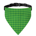 Green Houndstooth Pattern Print Over The Collar Dog Bandana