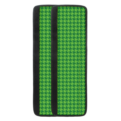 Green Houndstooth Pattern Print Refrigerator Handle Covers