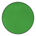 Green Houndstooth Pattern Print Round Floor Mat