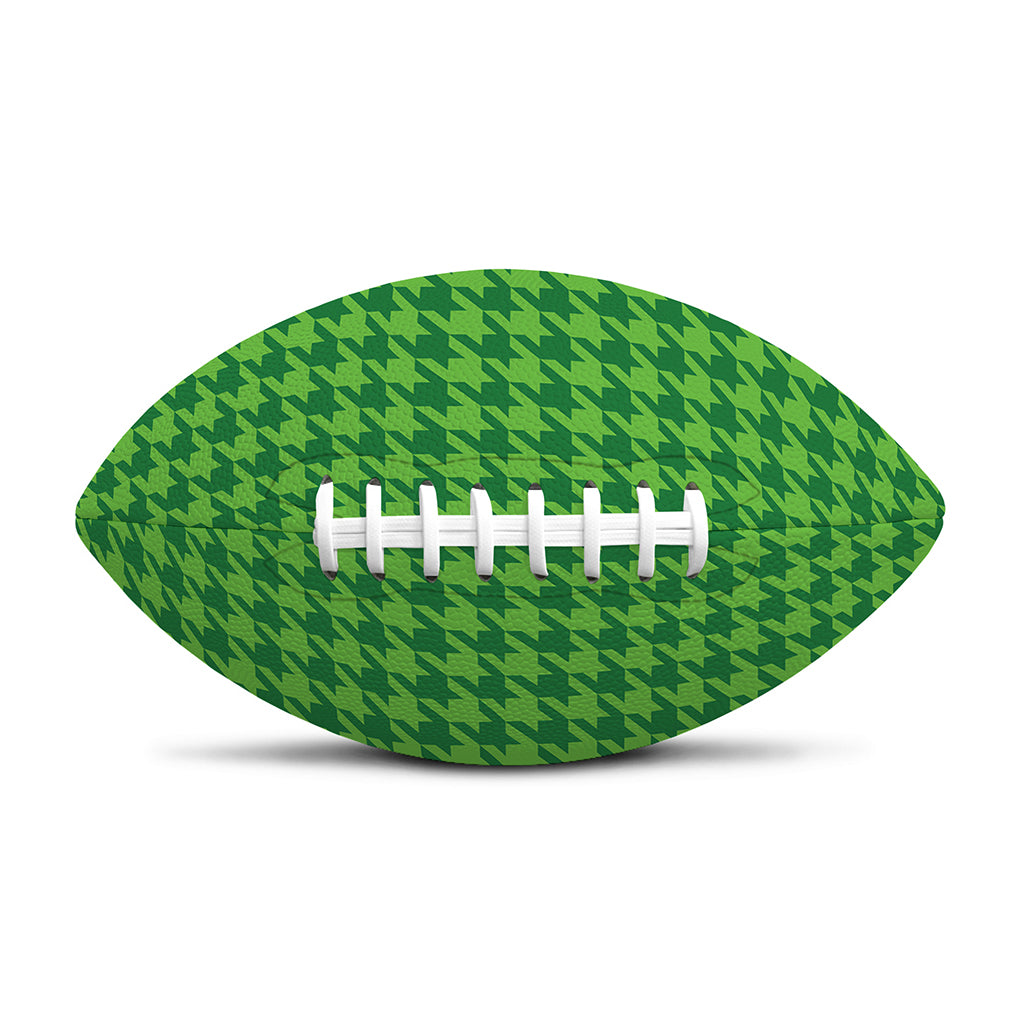 Green Houndstooth Pattern Print Rugby Ball