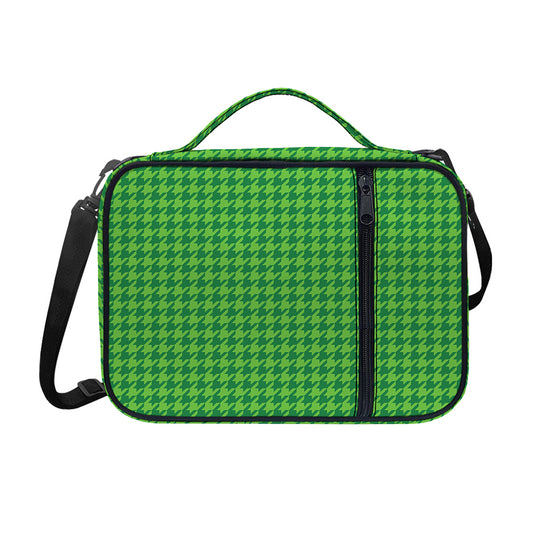 Green Houndstooth Pattern Print Shoulder Strap Bible Bag