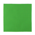 Green Houndstooth Pattern Print Silk Bandana