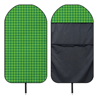 Green Houndstooth Pattern Print Waterproof Car Seat Cover