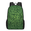 Green Irish Saint Patrick's Day Print 17 Inch Backpack