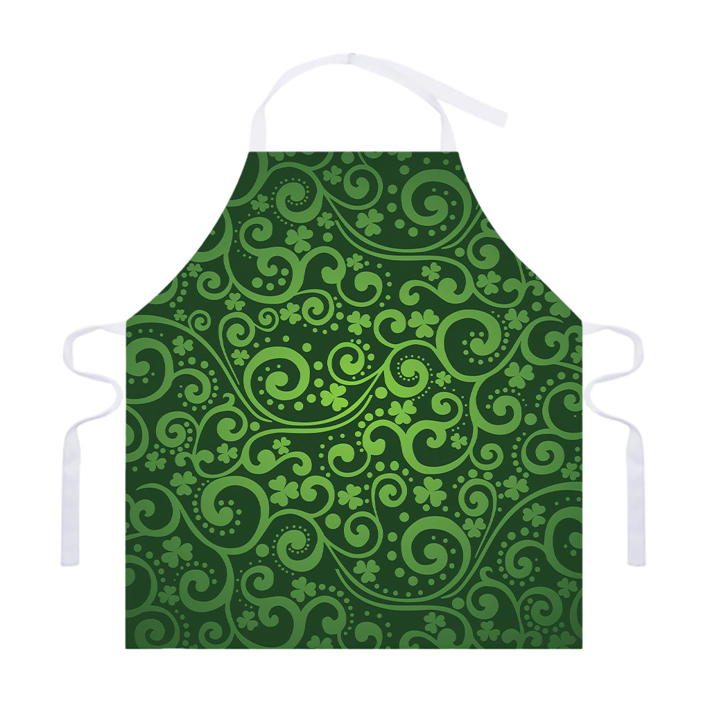 Green Irish Saint Patrick's Day Print Adjustable Apron