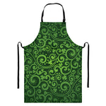 Green Irish Saint Patrick's Day Print Bib Apron With Pocket