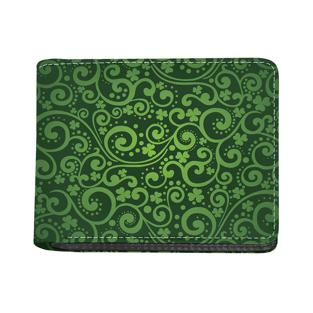 Green Irish Saint Patrick's Day Print Bifold Wallet