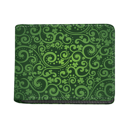 Green Irish Saint Patrick's Day Print Bifold Wallet