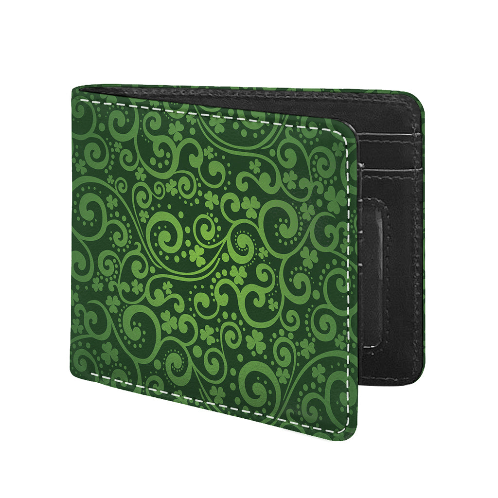 Green Irish Saint Patrick's Day Print Bifold Wallet