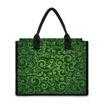 Green Irish Saint Patrick's Day Print Canvas Tote Bag