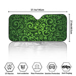 Green Irish Saint Patrick's Day Print Car Windshield Sun Shade