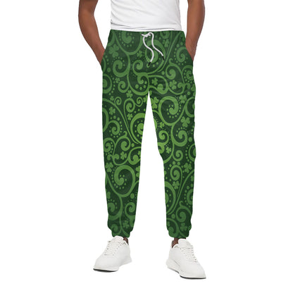 Green Irish Saint Patrick's Day Print Cotton Pants