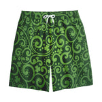 Green Irish Saint Patrick's Day Print Cotton Shorts