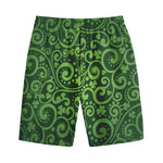Green Irish Saint Patrick's Day Print Cotton Shorts