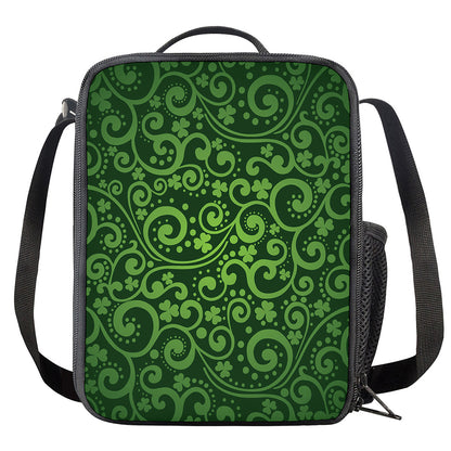 Green Irish Saint Patrick's Day Print Crossbody Lunch Bag
