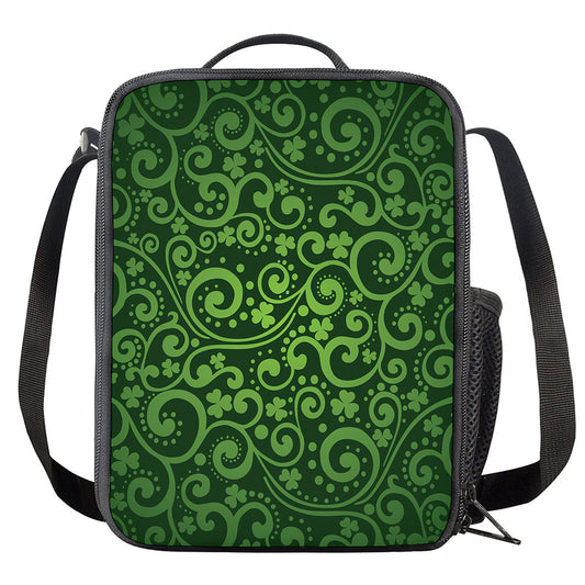 Green Irish Saint Patrick's Day Print Crossbody Lunch Bag