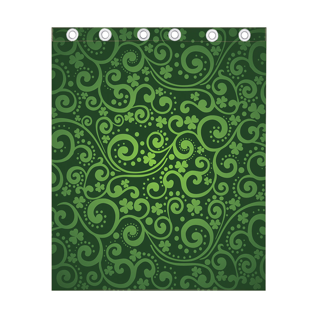 Green Irish Saint Patrick's Day Print Curtain
