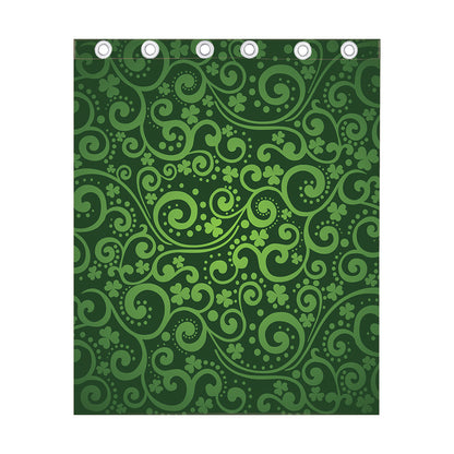 Green Irish Saint Patrick's Day Print Curtain