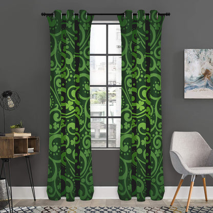 Green Irish Saint Patrick's Day Print Curtain