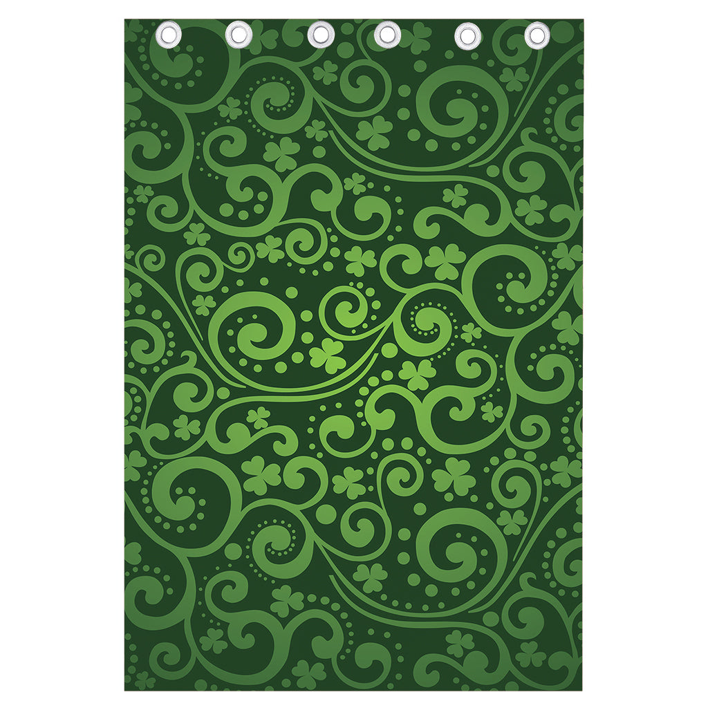 Green Irish Saint Patrick's Day Print Curtain