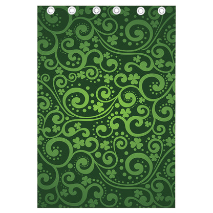 Green Irish Saint Patrick's Day Print Curtain