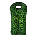 Green Irish Saint Patrick's Day Print Double Neoprene Wine Tote