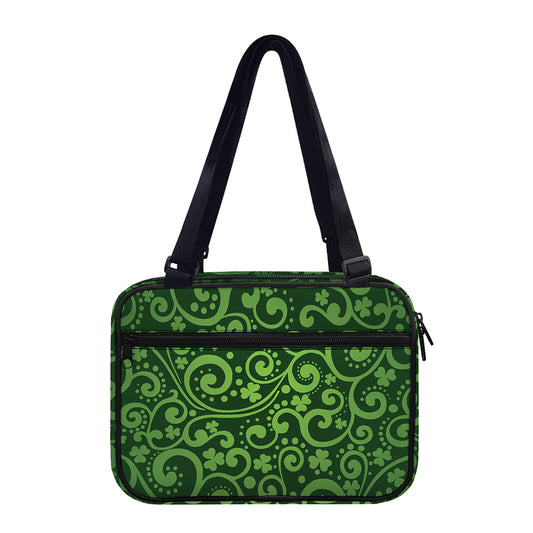 Green Irish Saint Patrick's Day Print Double Strap Bible Bag
