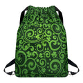 Green Irish Saint Patrick's Day Print Drawstring Backpack