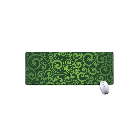 Green Irish Saint Patrick's Day Print Extended Mouse Pad