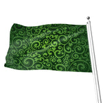 Green Irish Saint Patrick's Day Print Flag